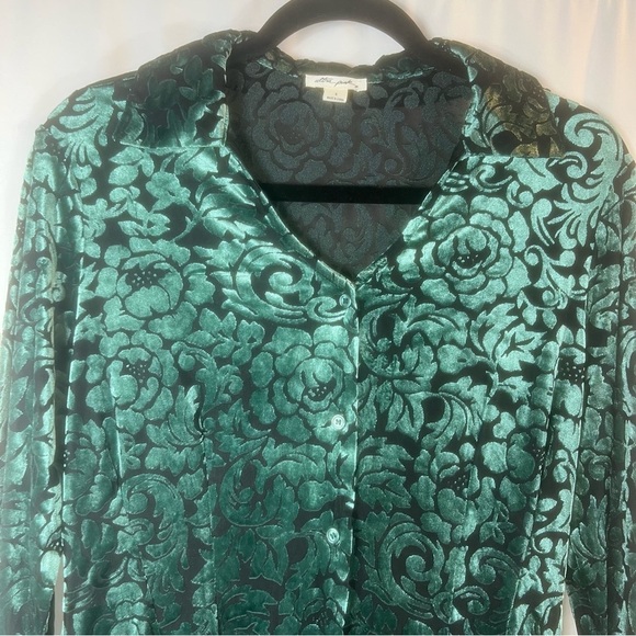 Ultra Pink Womens Whimsigoth Velvet Burnout Top Size S Bell Sleeve Fairy Grunge - Picture 4 of 14